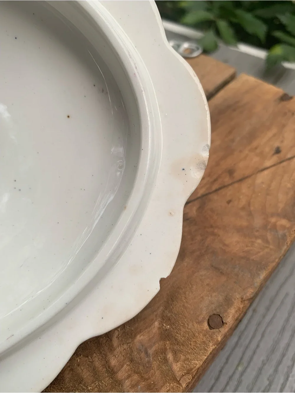 Vtg Porcelain Covered Serving Dish with Pink Rose Motif